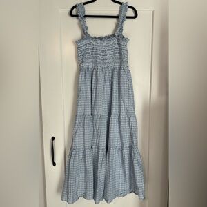 American Eagle ruffle smocked midi dress size L